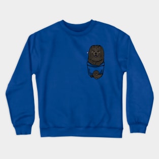 Pocket Cute Chow Chow Black Fur Crewneck Sweatshirt